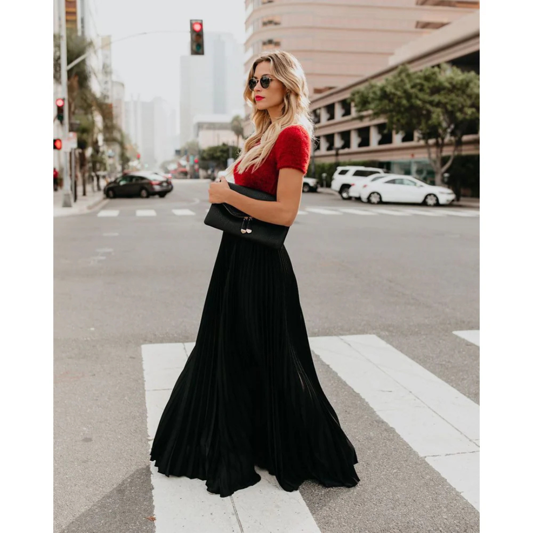 Aurora Pleated Maxi Skirt