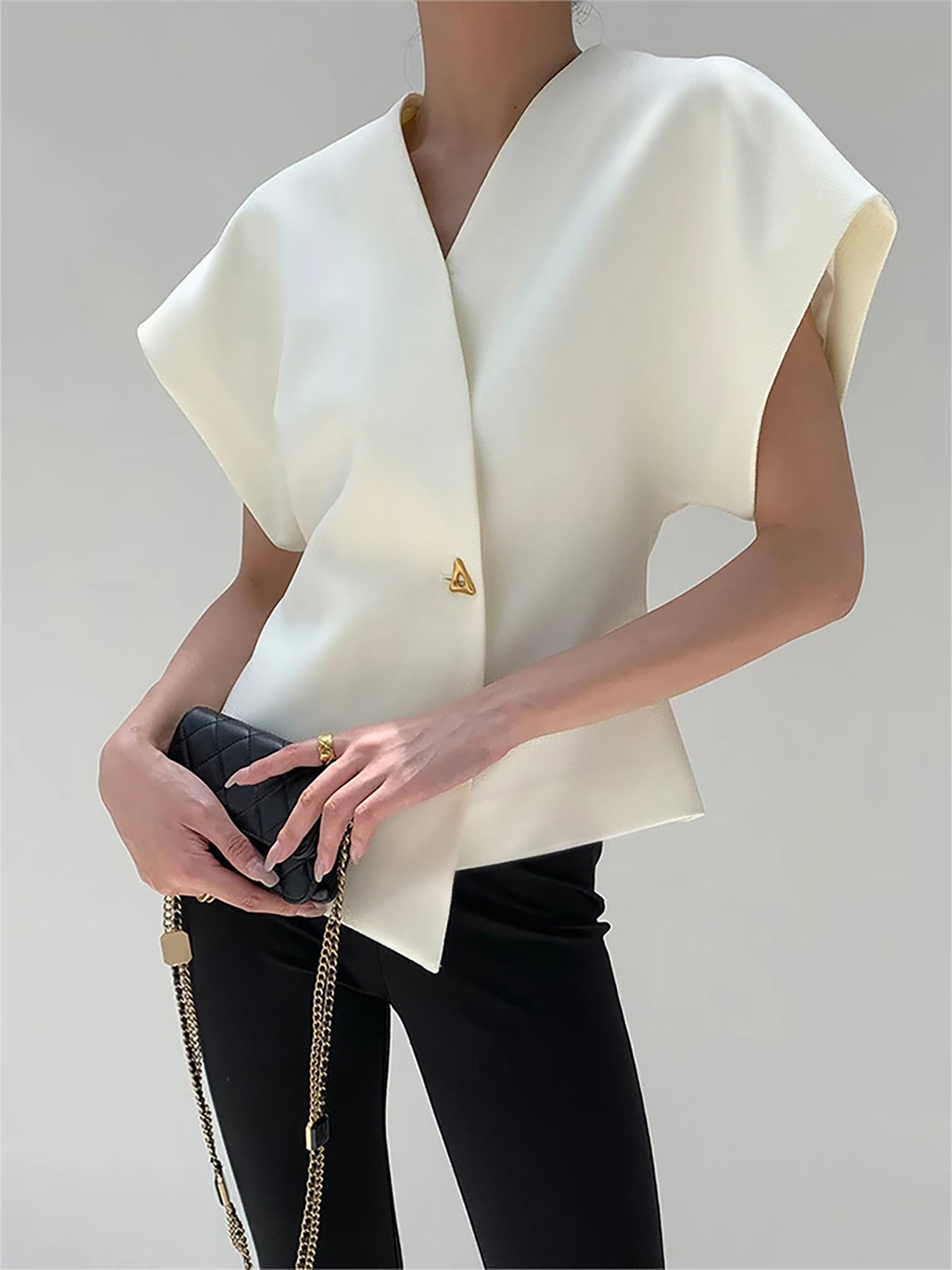 Élise Structured Wrap Top