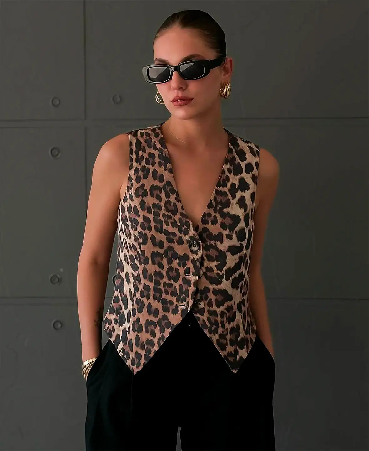 Untamed Elegance Leopard Waistcoat