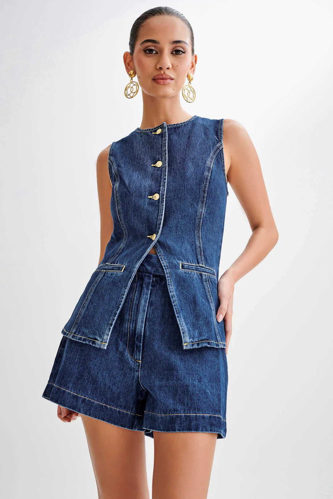 Luna’s Modern Muse Denim Two-Piece Set