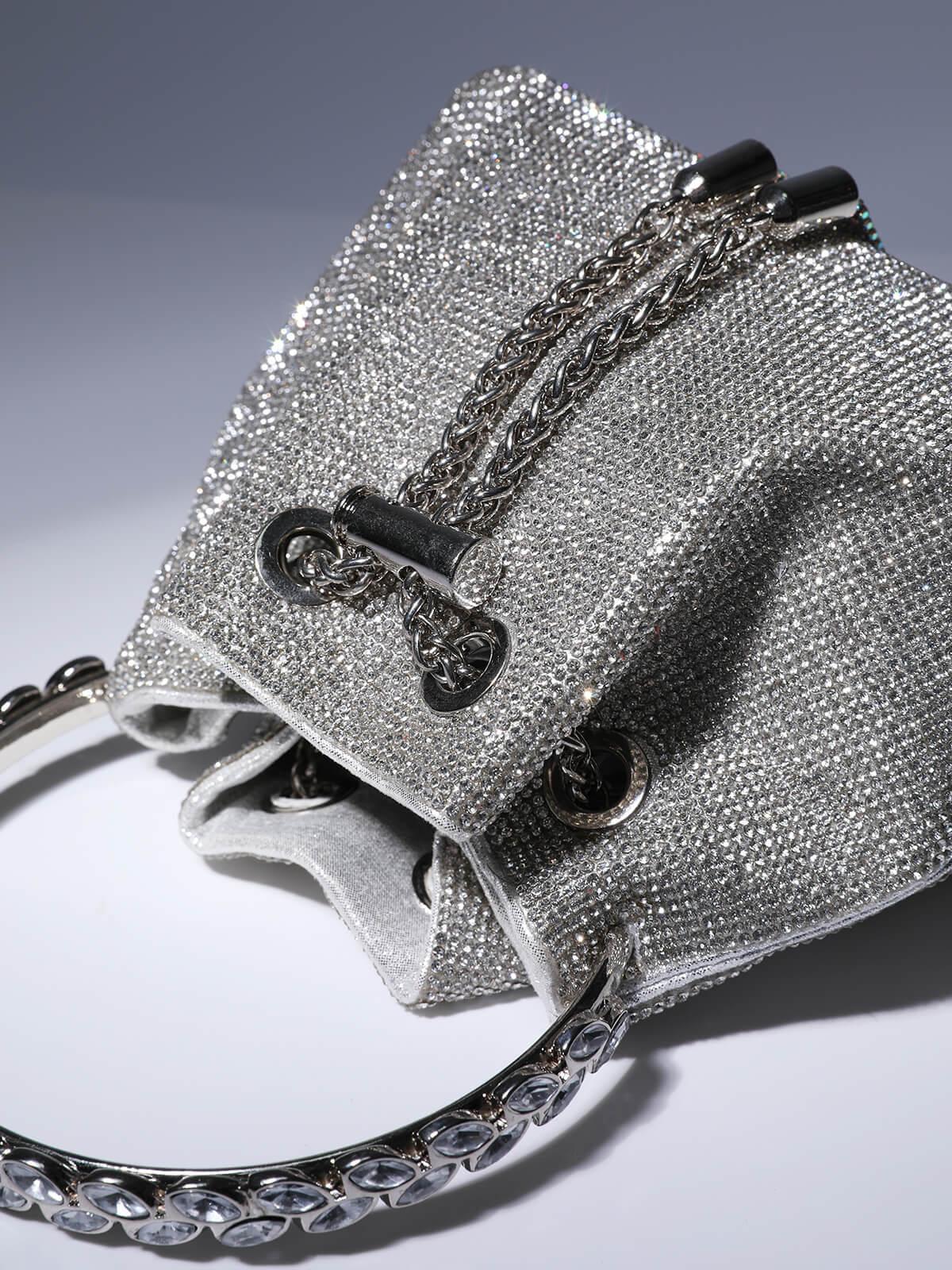 Mattea Crystal-Embellished Bucket Bag