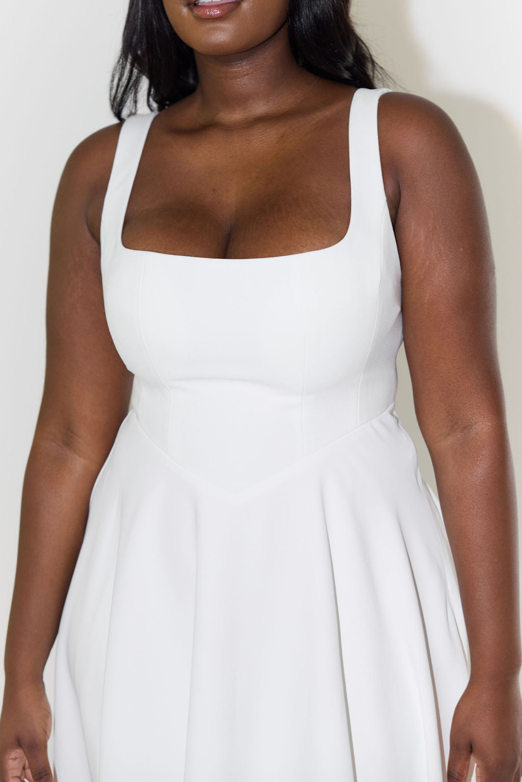 Amélie Square-Neck Midi Dress
