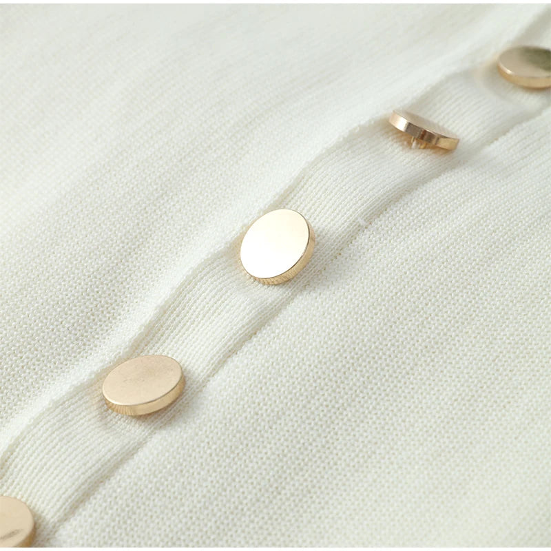 Éloise Button-Front Maxi Dress