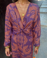 Amara Twist-Front Midi Dress