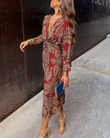 Amara Twist-Front Midi Dress