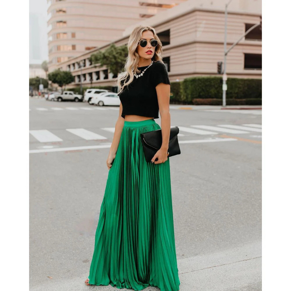 Aurora Pleated Maxi Skirt