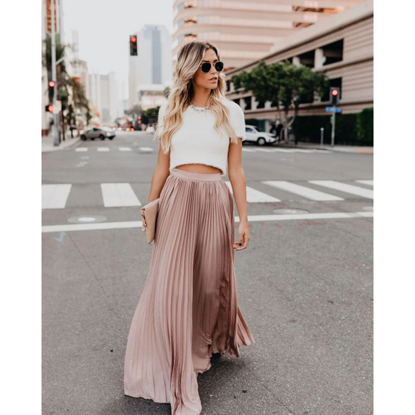 Aurora Pleated Maxi Skirt