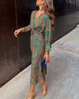 Amara Twist-Front Midi Dress