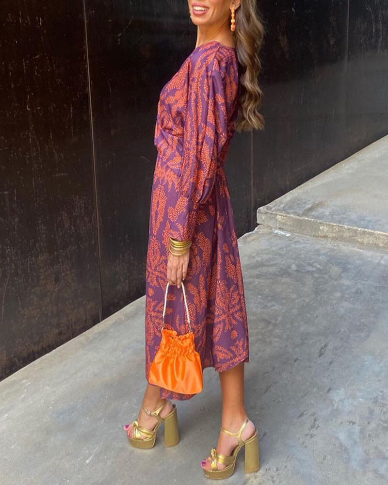 Amara Twist-Front Midi Dress