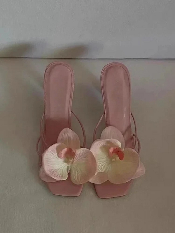 Fleur Orchid Embellished Heels