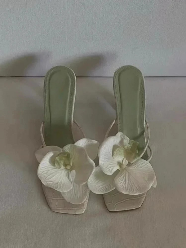 Fleur Orchid Embellished Heels