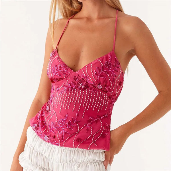 Aurélie Beaded Embellished Cami Top