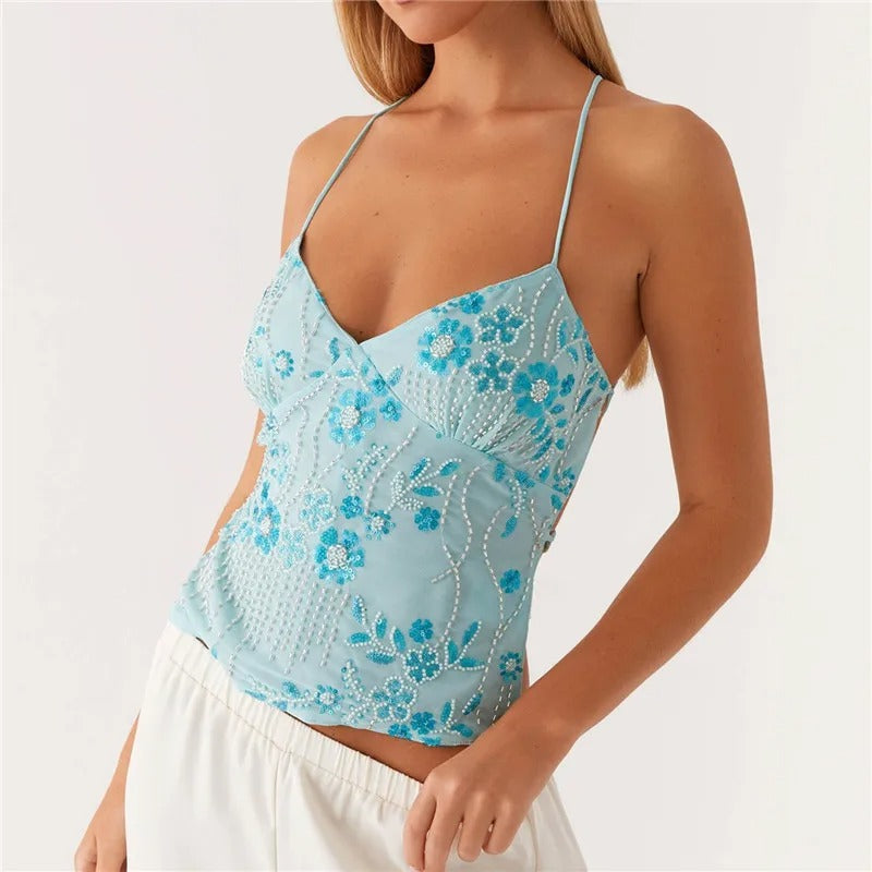 Aurélie Beaded Embellished Cami Top
