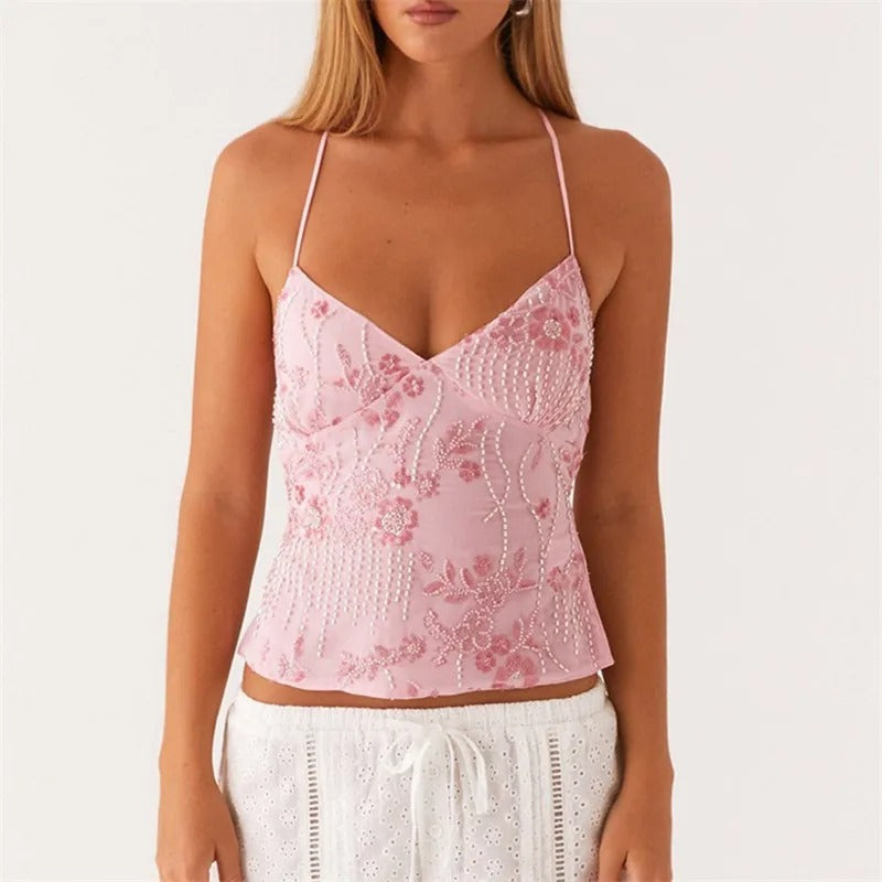 Aurélie Beaded Embellished Cami Top