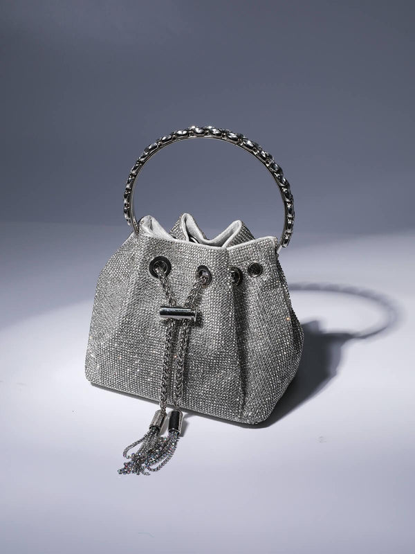 Mattea Crystal-Embellished Bucket Bag