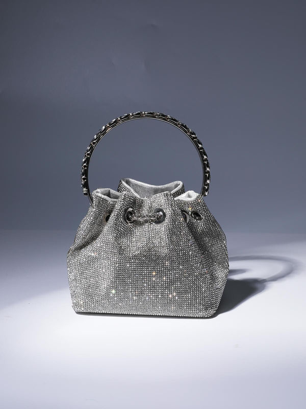 Mattea Crystal-Embellished Bucket Bag