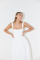 Amélie Square-Neck Midi Dress
