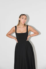 Amélie Square-Neck Midi Dress