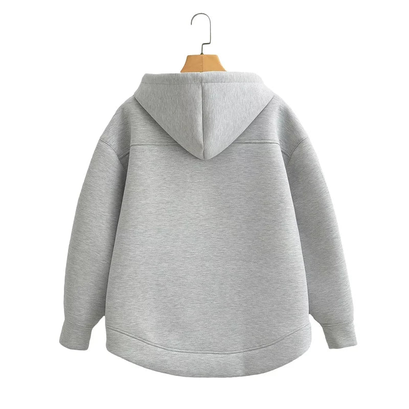 Oversized hoodie met rits