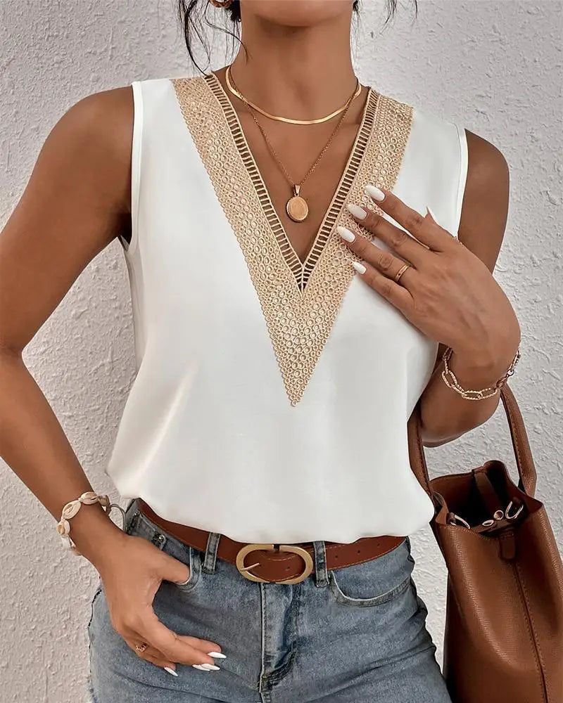 Casual Chic Lace Tank