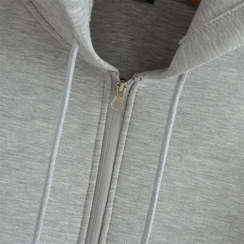 Oversized hoodie met rits