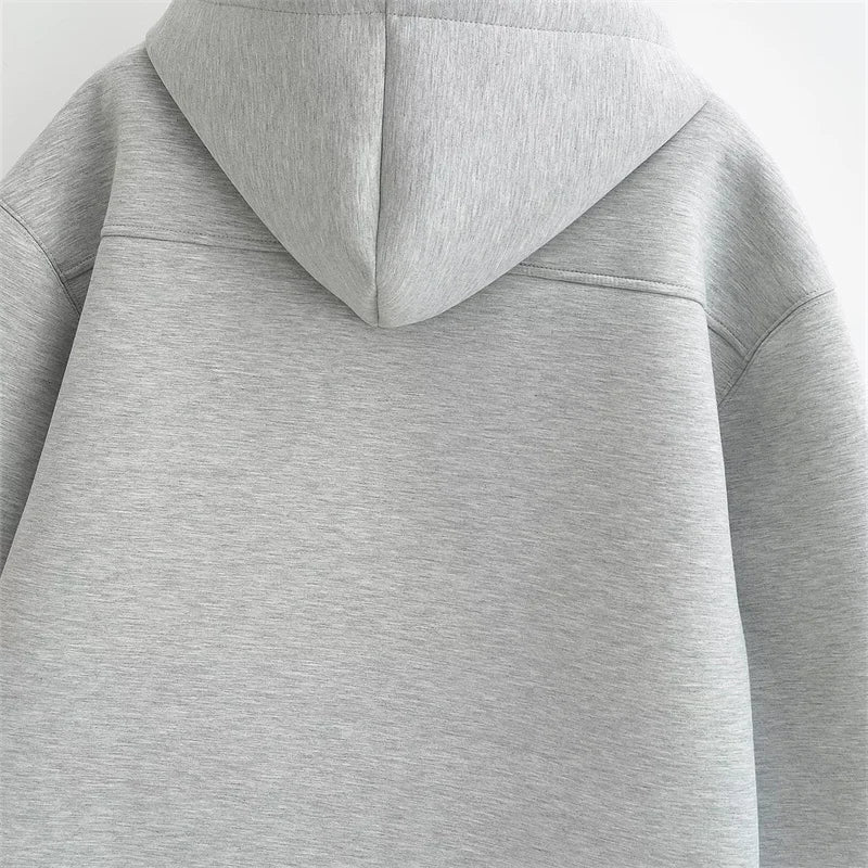 Oversized hoodie met rits