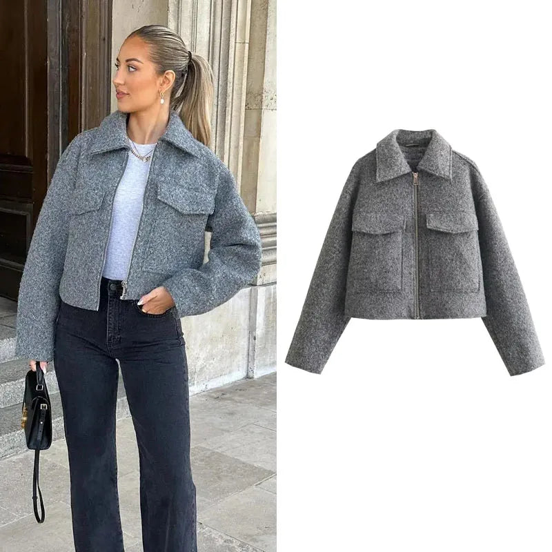 Chic Cropped Tweed Jacket