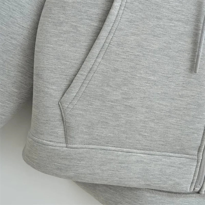 Oversized hoodie met rits