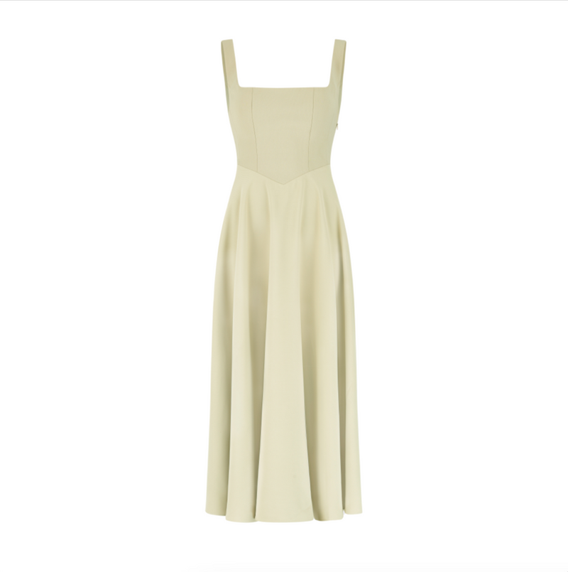 Amélie Square-Neck Midi Dress