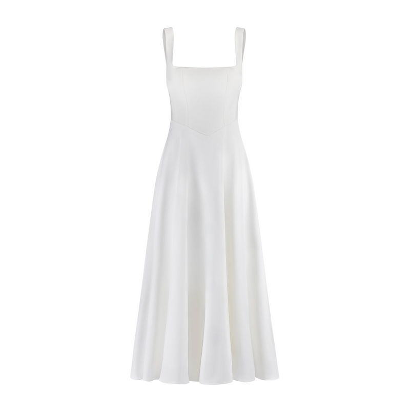 Amélie Square-Neck Midi Dress