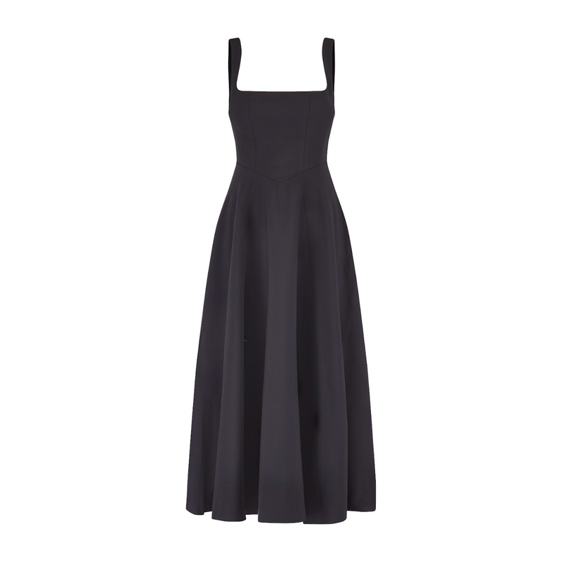 Amélie Square-Neck Midi Dress
