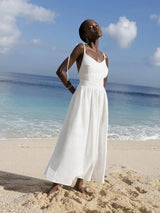 Coastal Serenity Linen Maxi Dress
